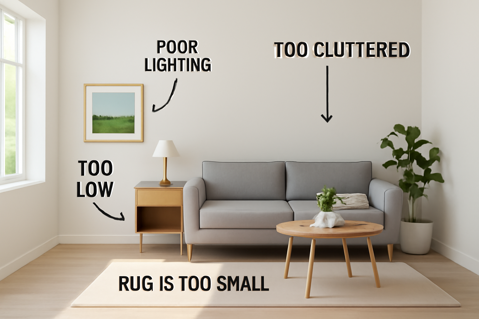 example of interior design mistkaes-design doctors studio